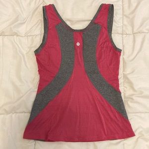 Lululemon Run: Recharge Tank Top Pink x Gray Size 2